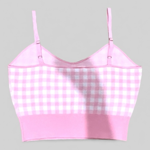 Lily Pink Women’s Sleeveless Plaid Print Tank Tops - Picture 5 of 7